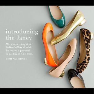 Gold Metallic J Crew Janey Flats 11